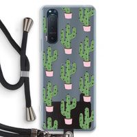 Cactus Lover: Sony Xperia 5 II Transparant Hoesje met koord