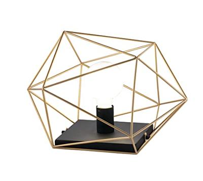 Fan Europe Abraxas - Globe Cage tafellamp, zwart, goud, E27