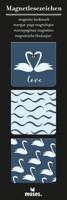 Moses magnetische boekenleggers zwaan 8 x 4 cm 3 stuks