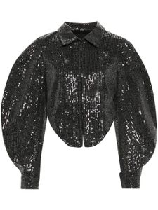 ROTATE BIRGER CHRISTENSEN veste crop à sequins - Noir