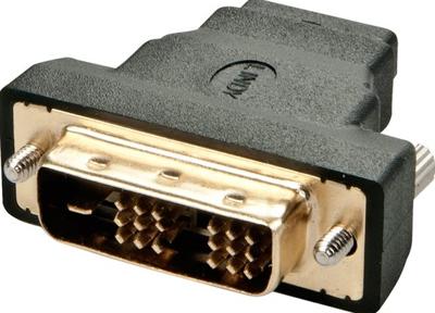 Lindy HDMI FM/ DVI-D M Adapter HDMI-A FM Zwart