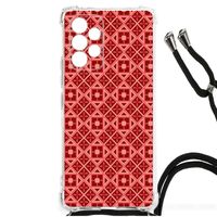 Samsung Galaxy A53 Doorzichtige Silicone Hoesje Batik Rood