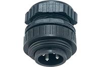 Hirschmann 934124100 934 124-100-1 ronde stekker stekker, rechte serie (ronde connector): CA totaal aantal polen: 3