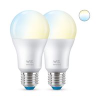 WiZ Lamp A60 E27 x2 ledlamp Wifi + Bluetooth protocol, 2 stuks