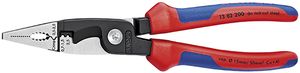 Knipex Elektro installatietang zwart geatramenteerd met meer-componentengrepen 200 mm - 1382200