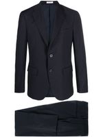 Boglioli single-breasted virgin wool suit - Bleu