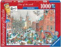 Amsterdam in Winter - Fleroux Puzzel 1000 Stukjes