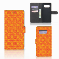 Samsung Galaxy Note 8 Telefoon Hoesje Batik Oranje