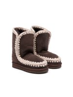 Mou Kids bottines Crib en daim - Marron