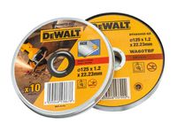 DeWalt Accessoires Blik 10st Doorslijpschijf INOX 125x1,2x22,2mm - DT42340TZ-QZ