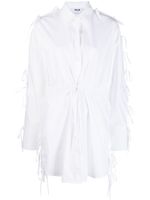 MSGM robe-chemise à détail de nœud - Blanc - thumbnail