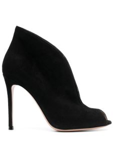 Gianvito Rossi sandales 110 mm en daim à bout ouvert - Noir