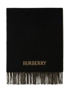 Burberry écharpe en cachemire à design bicolore - Noir