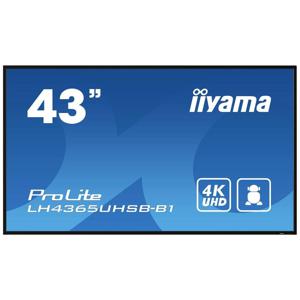 Iiyama ProLite LH4365UHSB-B1 Digital Signage display Energielabel: E (A - G) 108 cm (42.5 inch) 3840 x 2160 Pixel 24/7 Anti-burn-in-functie, Media