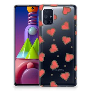 Samsung Galaxy M51 TPU bumper Hearts