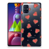 Samsung Galaxy M51 TPU bumper Hearts - thumbnail