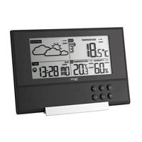 TFA Dostmann Pure draadloos weerstation, met extra plat design, weersvoorspelling, buitentemperatuur, binnenklimaat.