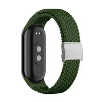 By Qubix - Braided nylon bandje - Groen - Compatible met Xiaomi Smart Band 8 & 9 - Compatible Xiaomi bandje