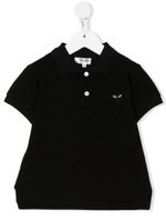 Comme Des Garçons Play Kids polo à logo brodé - Noir