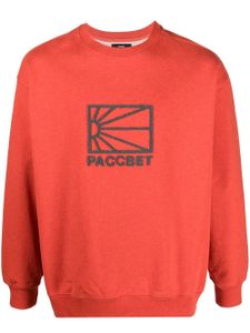 RASSVET sweat en coton à logo brodé - Rouge