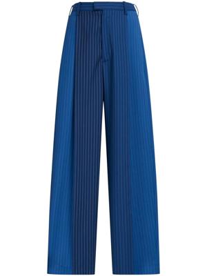 Marni Broek met krijtstreep - Blauw