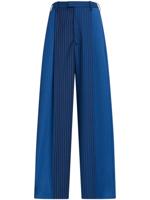 Marni Broek met krijtstreep - Blauw