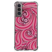 Samsung Galaxy S21 Back Cover Swirl Pink - thumbnail