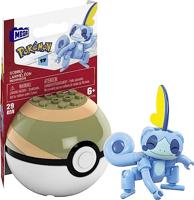 Mega Construx Pokemon Series 17 Sobble Figure Building Set with Nest Poke Ball