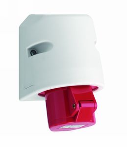 QwattPro CEE Wandcontactdoos ABS IP44 400V/16A/3p+A/6h rood - 2042011 - 2042011