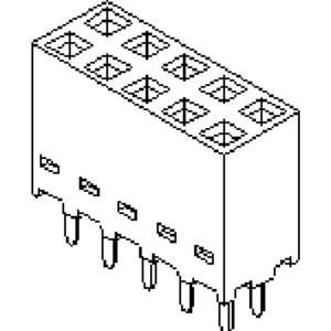 Molex 901512210 Female header, inbouw (standaard) Totaal aantal polen: 10 Rastermaat: 2.54 mm Inhoud: 1 stuk(s) Tube