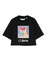 Palm Angels Kids x Keith Haring t-shirt crop à imprimé graphique - Noir - thumbnail