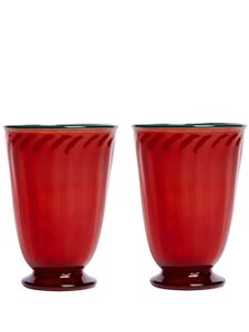 La DoubleJ lot de 2 verres Rainbow Murano - Rouge