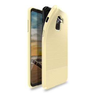 Samsung Galaxy A8 2018 TPU Hoesje Geborsteld Goud