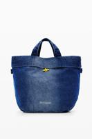 Reversible denim shopper tas L - BLUE - U - thumbnail