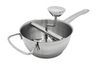 GSD Voedselmolen ruw met 3 schijven van roestvrij staal, zilver, 19,99 x 41,5 x 21,01 cm