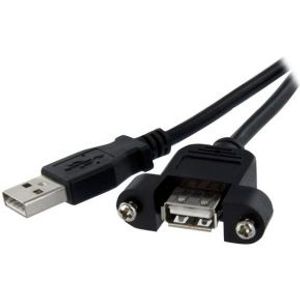 StarTech.com 60 cm lange, op paneel gemonteerde USB-kabel A naar A F/M