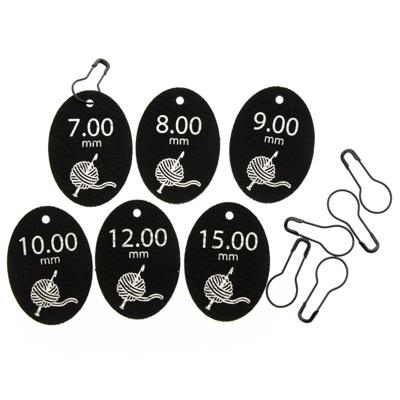 Needle Tag voor Haken maat 7 - 8 - 9 - 10 - 12 - 15 - 2 stuks per maat