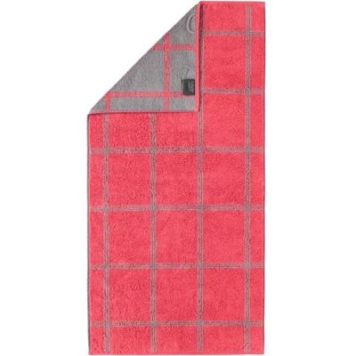 Cawö Cawo Two-Tone Grafik Handdoek  Rot 50x100