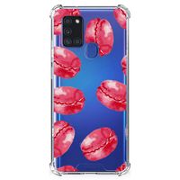 Samsung Galaxy A21s Beschermhoes Pink Macarons