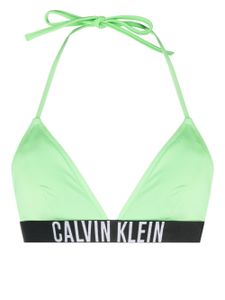 Calvin Klein haut de bikini triangles à bande logo - Vert