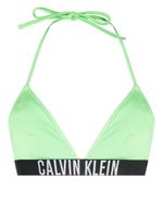 Calvin Klein haut de bikini triangles à bande logo - Vert