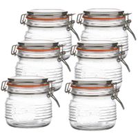 Weckpot/inmaakpot - 10x - 500 ml - glas - met beugelsluiting - D11 x H11 cm