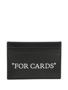 Off-White porte-cartes Quote Bookish en cuir - Noir