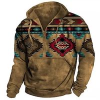 Voor heren Hoodie met volledige rits Stoppen Geel Rood blauw Bruin Bruin 2 Capuchon Grafische prints Vetoketju Afdrukken Casual Dagelijks Sport 3D-afdrukken Streetwear Ontwerper Basic Lente Herfst Lightinthebox