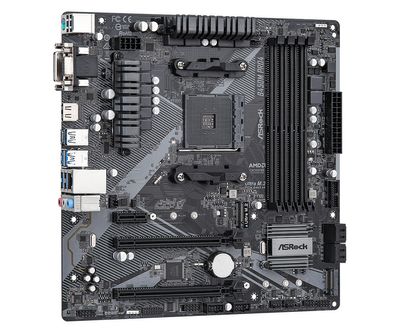 ASRock B450M Pro4 R2.0 Moederbord Socket AMD AM4 Vormfactor Micro-ATX Moederbord chipset AMD® B450