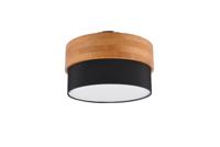 Trio Ø 30cm plafondlamp Seasons hout met zwart 611500202