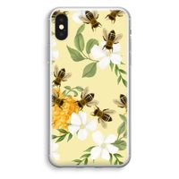 No flowers without bees: iPhone X Transparant Hoesje - thumbnail