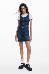 Denim jurk met riem - BLUE - XL