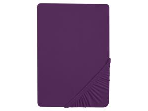 Biberna Jersey hoeslaken (90-100 x 200 cm, Violet)