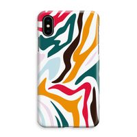 Colored Zebra: iPhone XS Max Volledig Geprint Hoesje - thumbnail